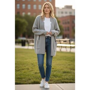 MADEWELL NWT Long Sleeve Open Front Merino Wool Blend Spencer Sweater-Coat